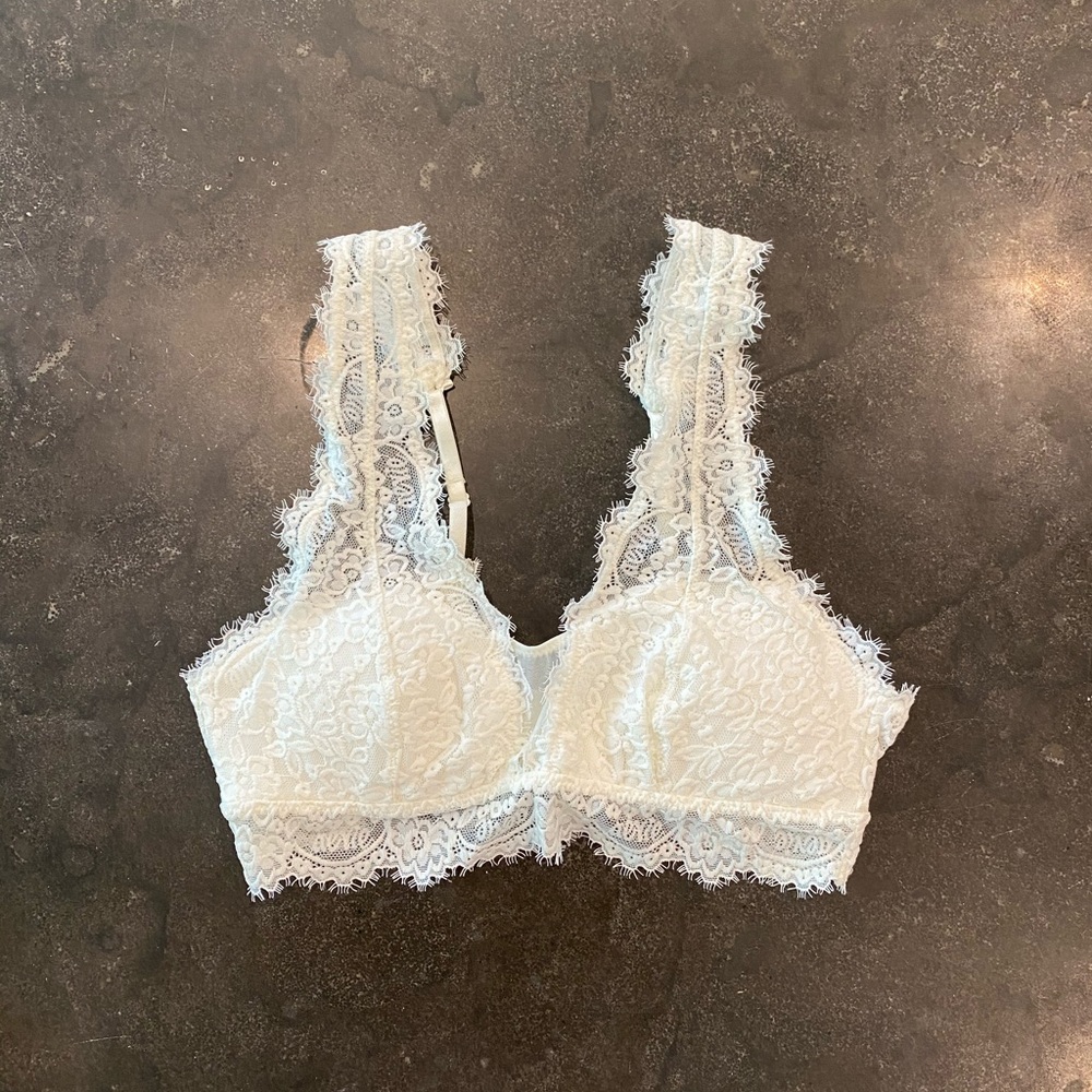 Aerie Eyelash Lace Plunge Bralette